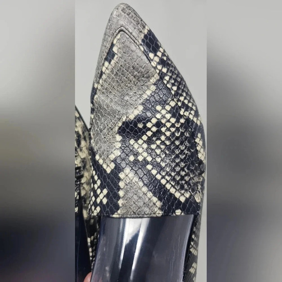 Marc Fisher ZURRI2 Point Toe Leather Snakeskin Print Loafers Size 8.5M - Picture 3 of 16